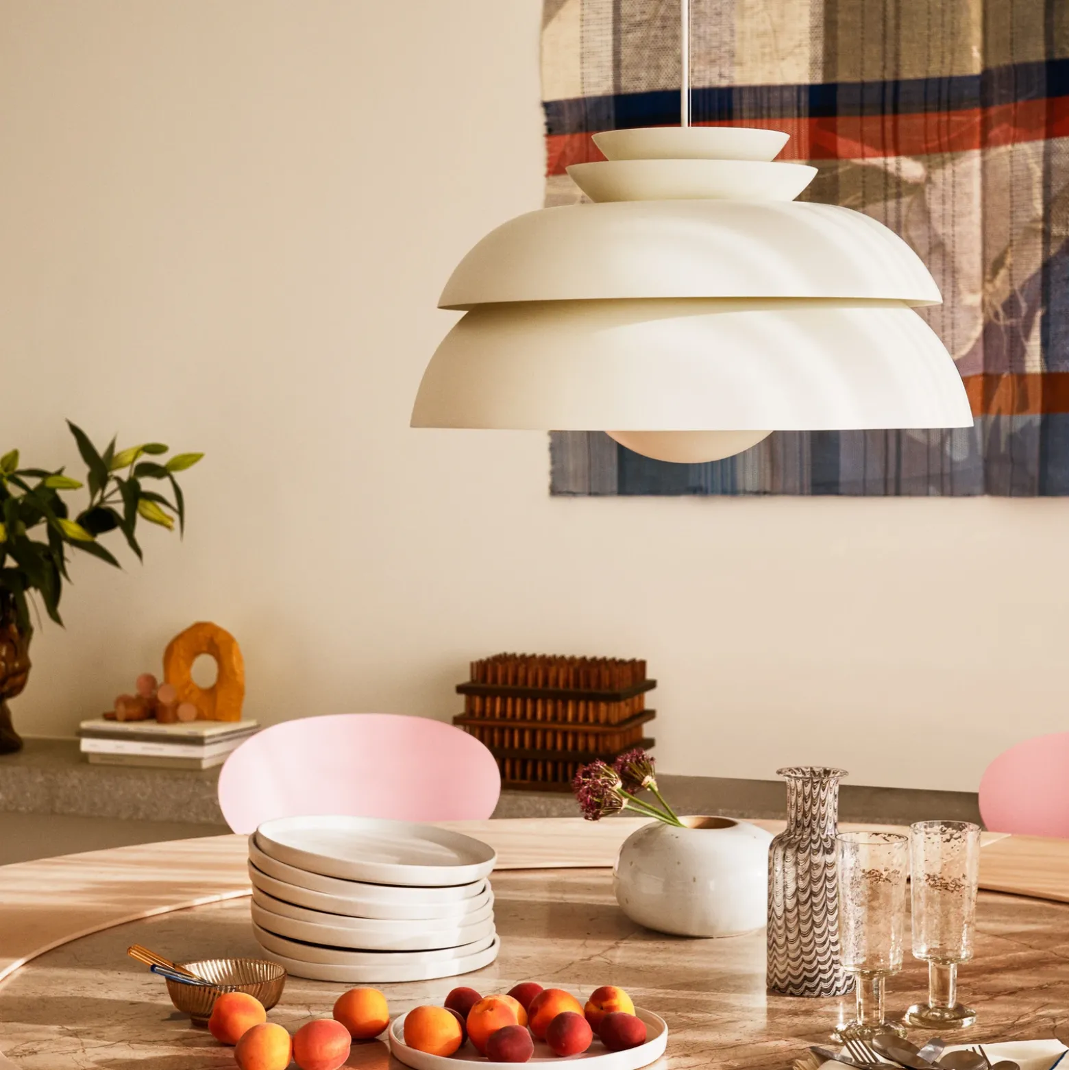 FRITZ HANSEN Concert P3 lámpara colgante blanco Ø 55 cm