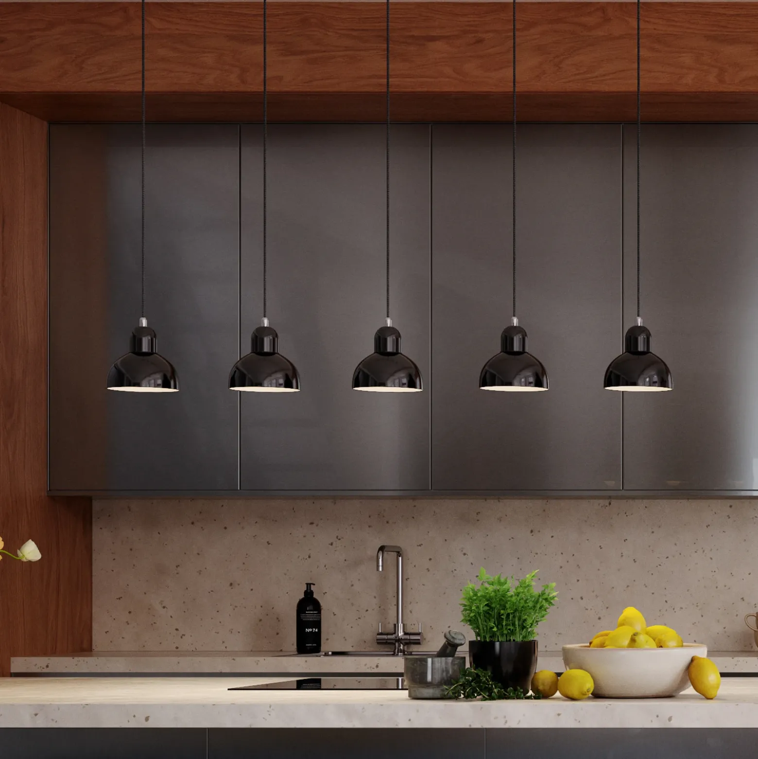 FRITZ HANSEN Kaiser Idell 6722-P Negro brillante