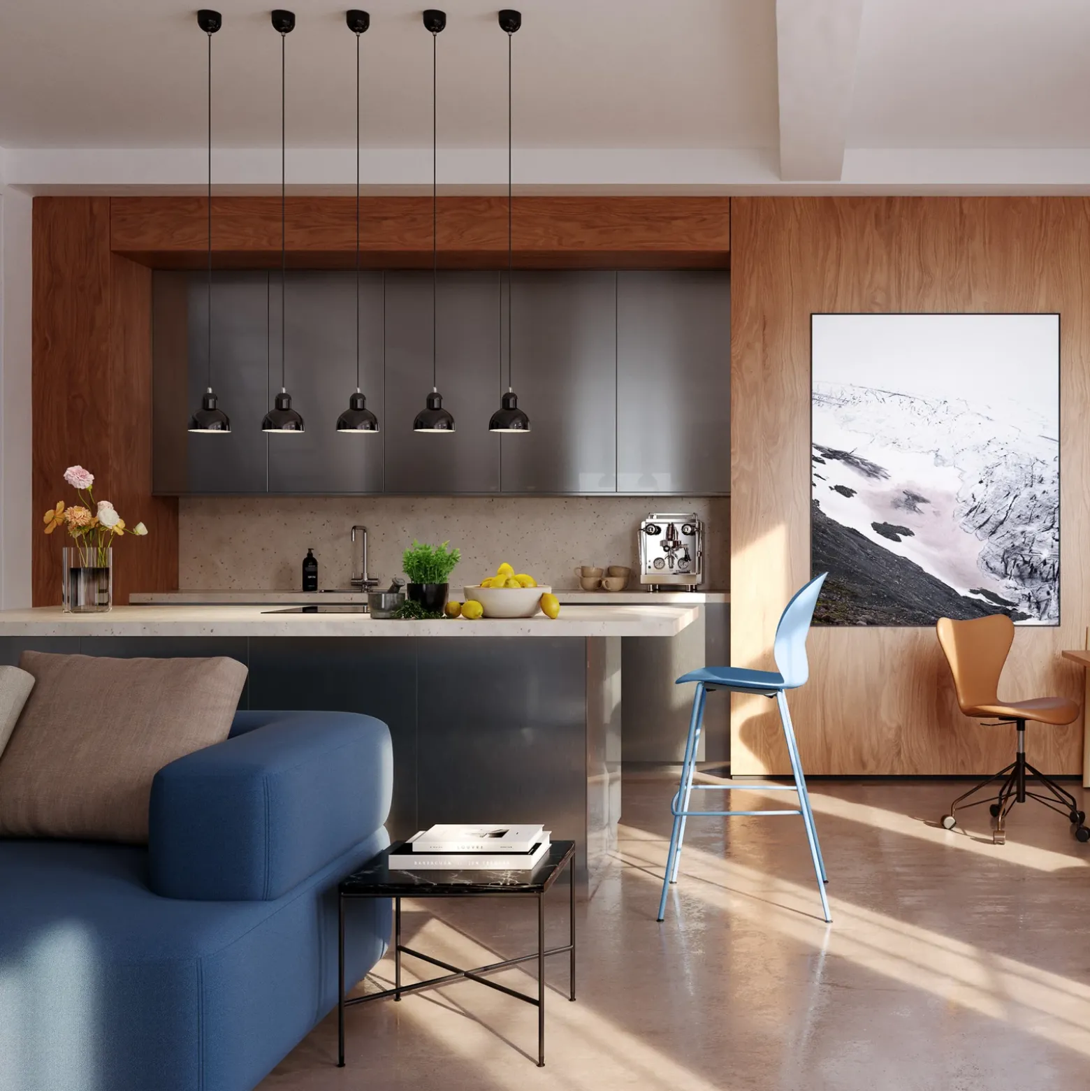 FRITZ HANSEN Kaiser Idell 6722-P Negro brillante
