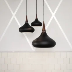 FRITZ HANSEN Orient P3 Lámpara colgante negro/rosa Ø 50 cm