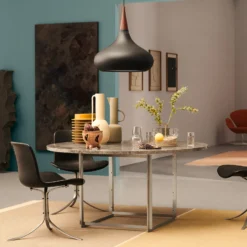 FRITZ HANSEN Orient P3 Lámpara colgante negro/rosa Ø 50 cm