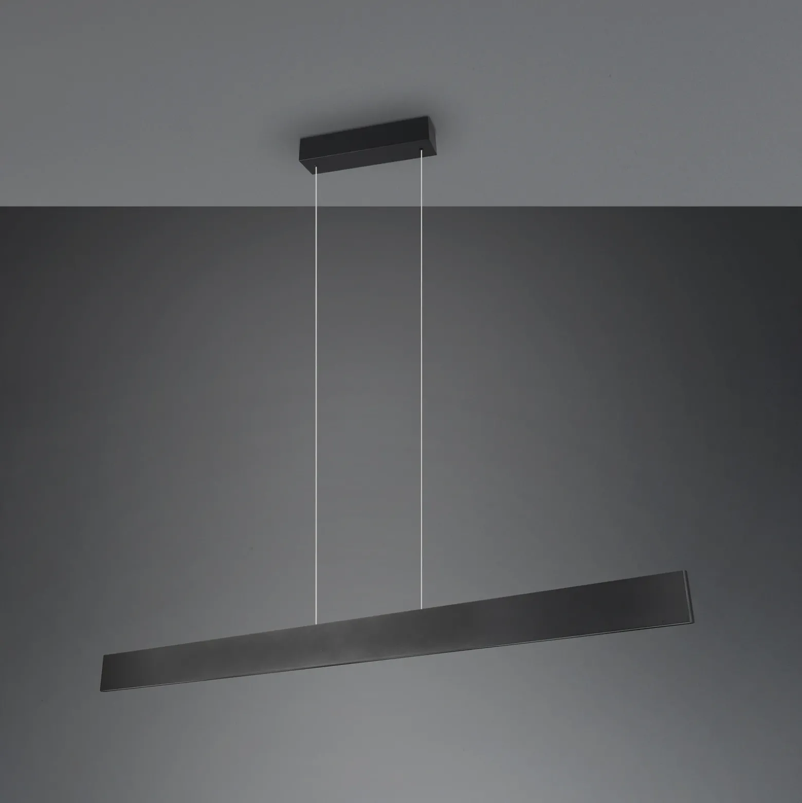Galway Lámpara colgante LED, negro mate, arriba/abajo, CCT, metal