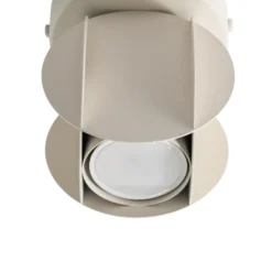 GAMBIT downlight de techo, blanco crema, Ø 10 cm, metal, GU10