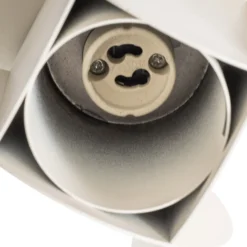 GAMBIT downlight de techo, blanco crema, Ø 10 cm, metal, GU10