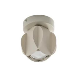 GAMBIT downlight de techo, blanco crema, Ø 10 cm, metal, GU10