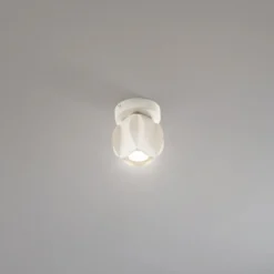GAMBIT downlight de techo, blanco crema, Ø 10 cm, metal, GU10