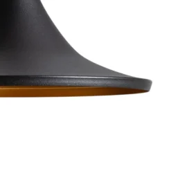 Genisy lámpara colgante, negro, Ø 31 cm, metal, E27