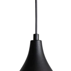 Genisy lámpara colgante, negro, Ø 31 cm, metal, E27