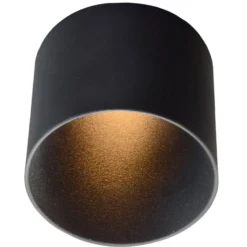 GF design Lámpara empotrable Tubo IP54 negro 3.000 K