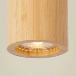 GOOD & MOJO Downlight Java, 1 luz, color natural, bambú