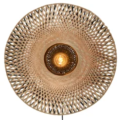 GOOD & MOJO Kalimantan de pared, natural/negro, Ø 44 cm