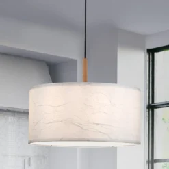 Green Sofi lámpara colgante, pantalla de papel, 1 luz