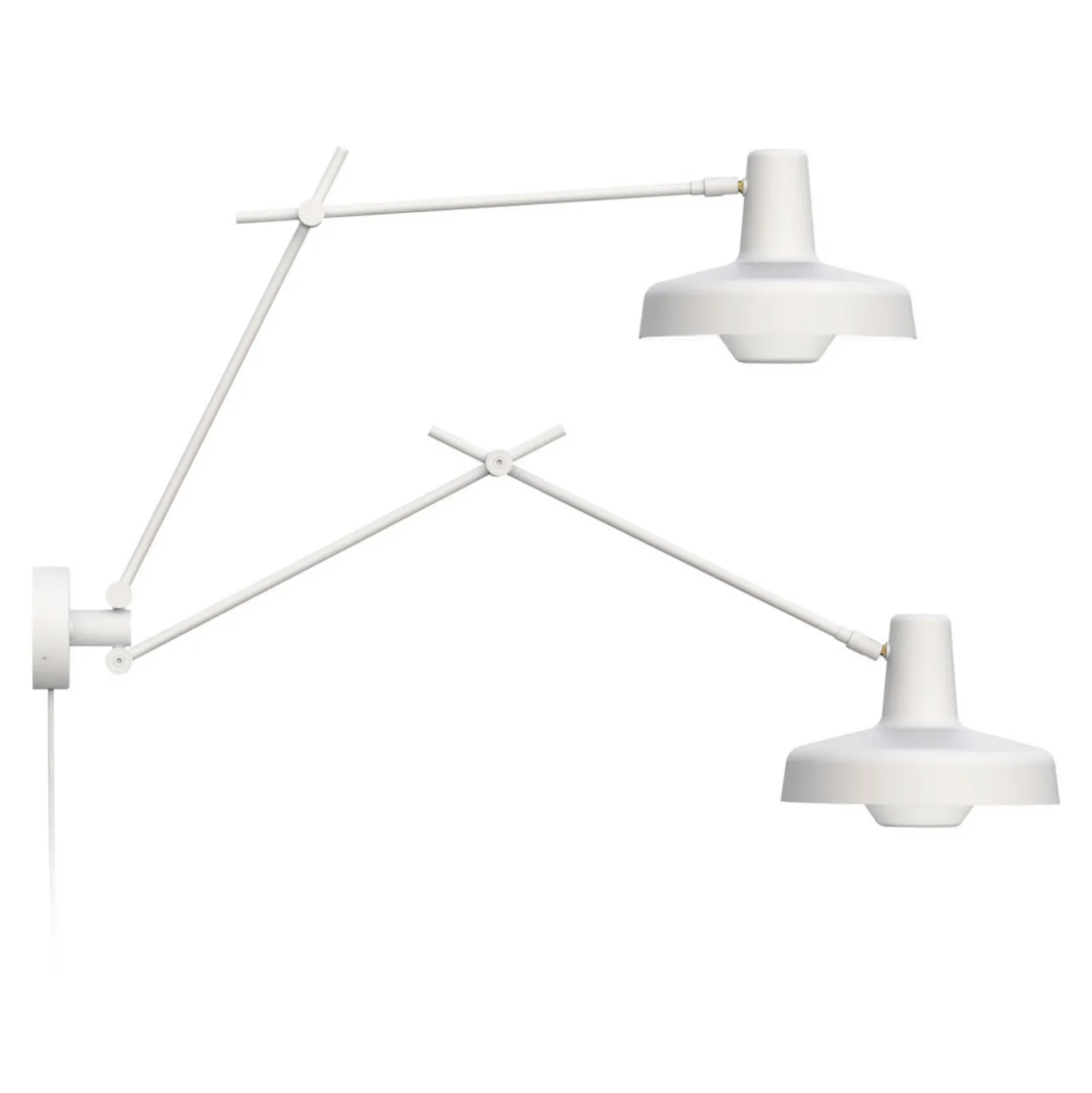 GRUPA Arigato Aplique de pared de 2 luces, 70 cm, blanca