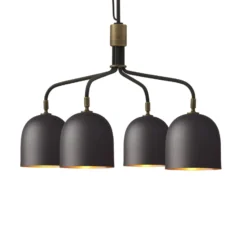 Gubi Lámpara de araña Howard 4 luces Ø 66 cm gunmetal