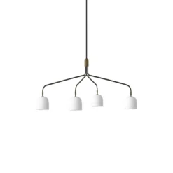 Gubi Lámpara de araña Howard 4 luces 134x103 cm blanco/gunmetal