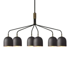 Gubi Lámpara de araña Howard 6 luces 134x73 cm gunmetal