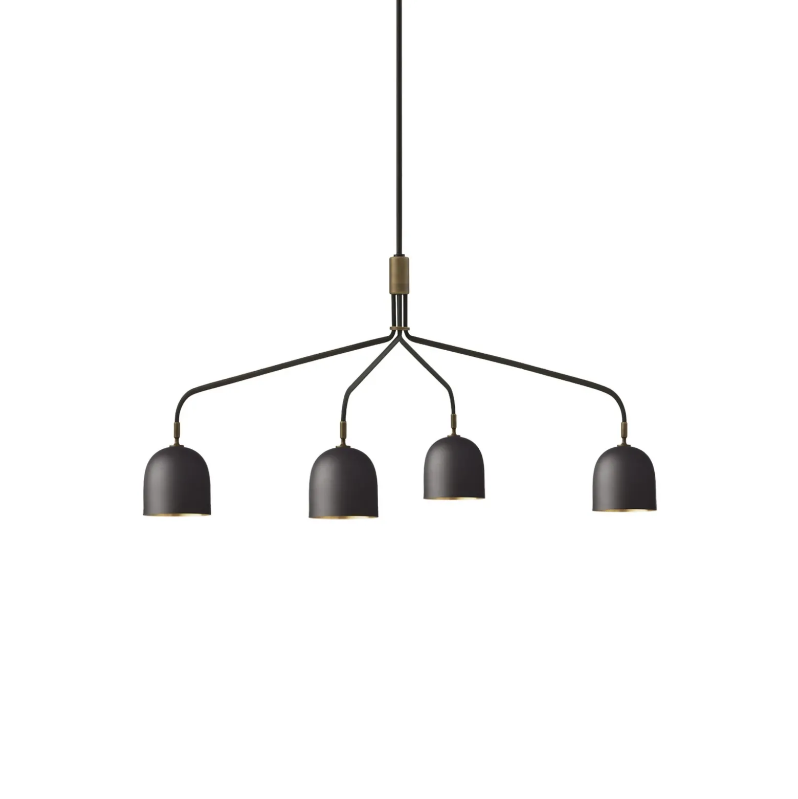 Gubi Lámpara de araña Howard 4 luces 134x103 cm gunmetal