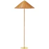 GUBI 9602 lámpara de pie, latón, tulipa de sauce
