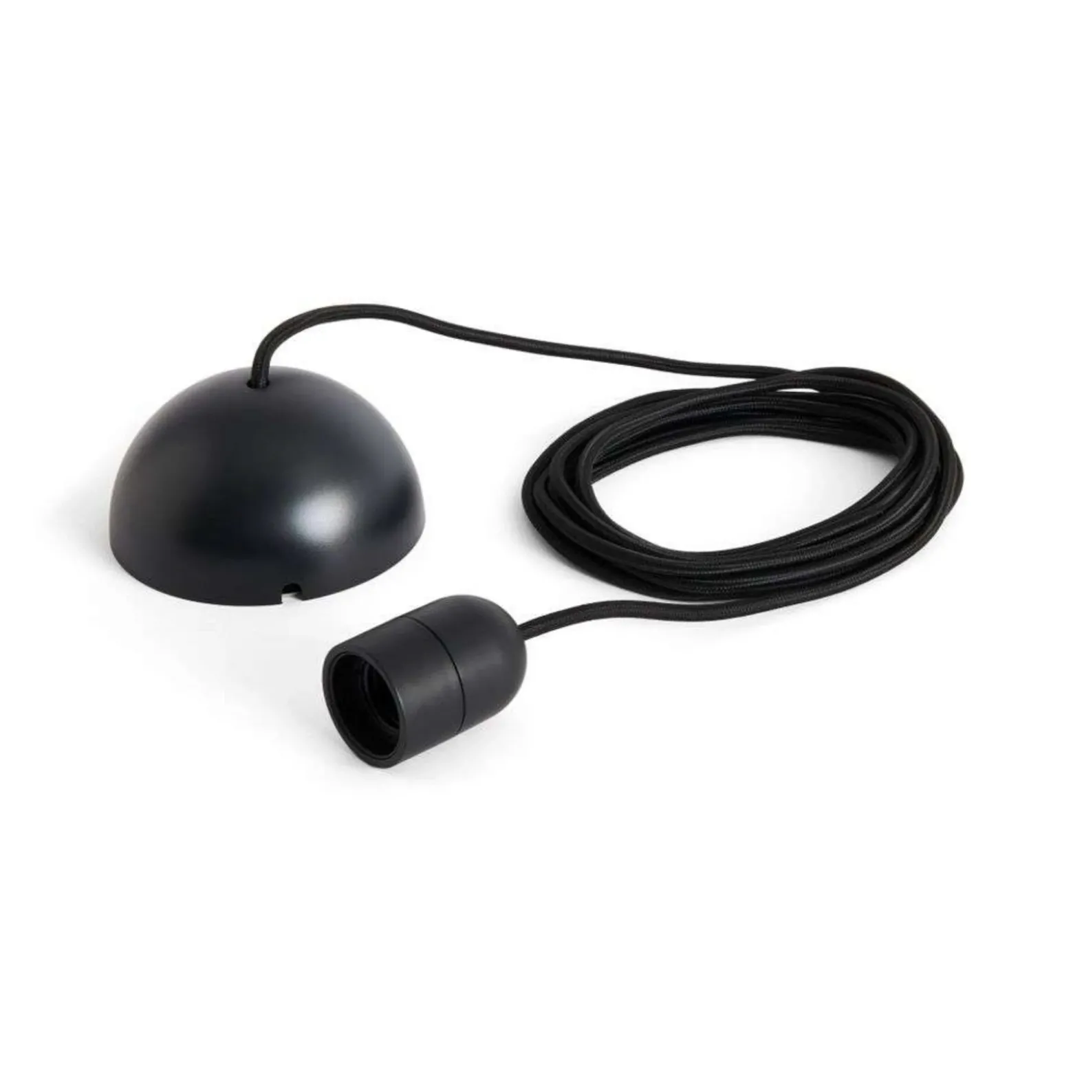 HAY E27 - Portalámparas colgante COMMON, negro, Ø 4,5 cm