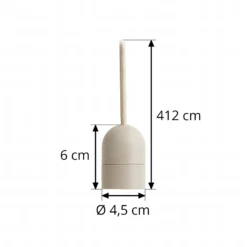 HAY E27 - Portalámparas colgante COMMON, gris hormigón, Ø 4,5 cm