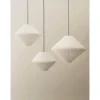 HAY Pantalla de lámpara Diamond, Ø 60 cm, blanca, papel/bambú