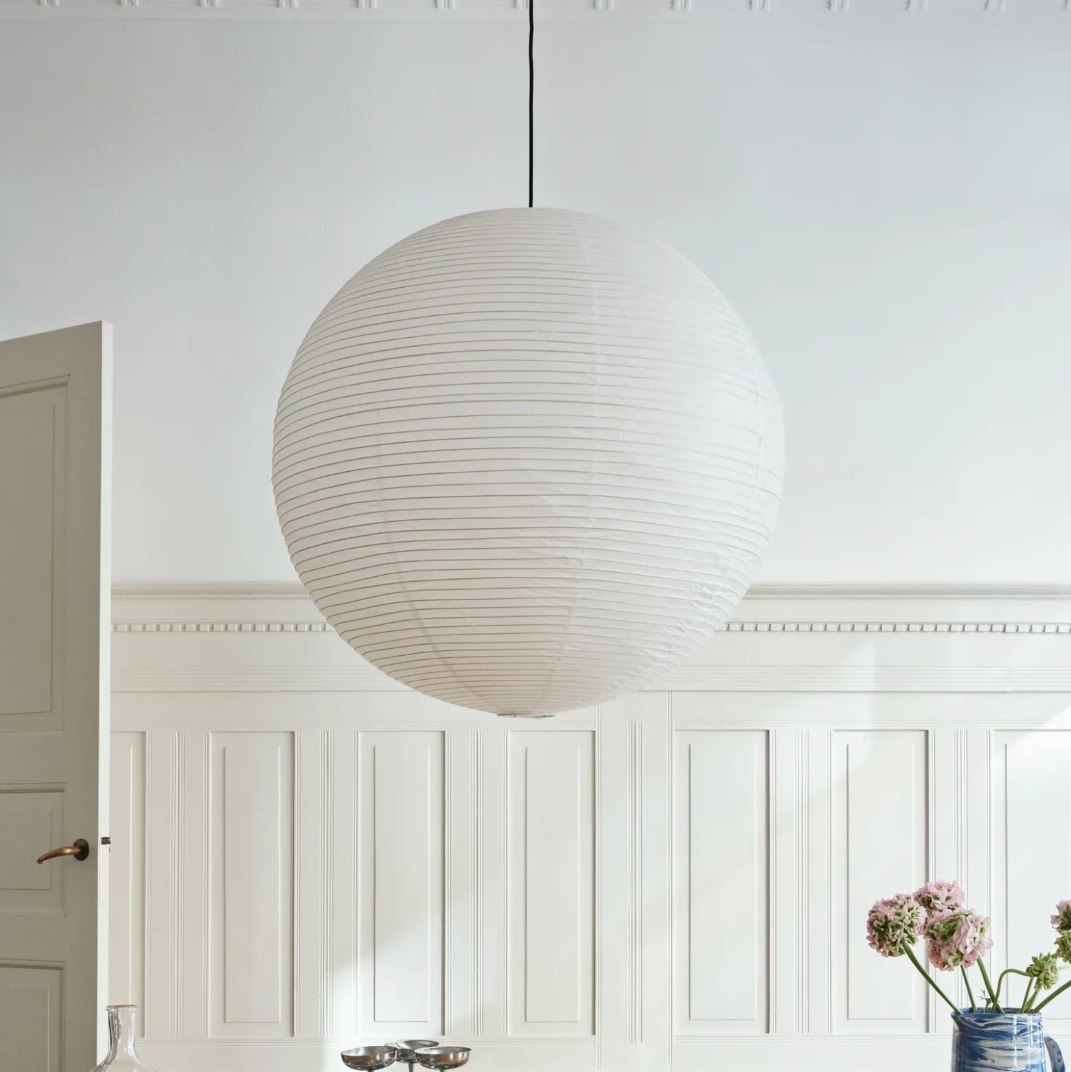 HAY Pantalla de lámpara Paper Shade, Ø 60 cm, blanca – sin juego de cables