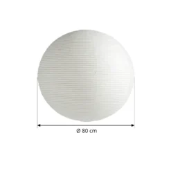 HAY Pantalla de lámpara Paper Shade, Ø 80 cm, blanca – sin juego de cables
