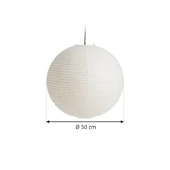 HAY Pantalla de lámpara Paper Shade, Ø 50 cm, blanca – sin juego de cables