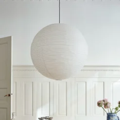 HAY Pantalla de lámpara Paper Shade, Ø 50 cm, blanca – sin juego de cables