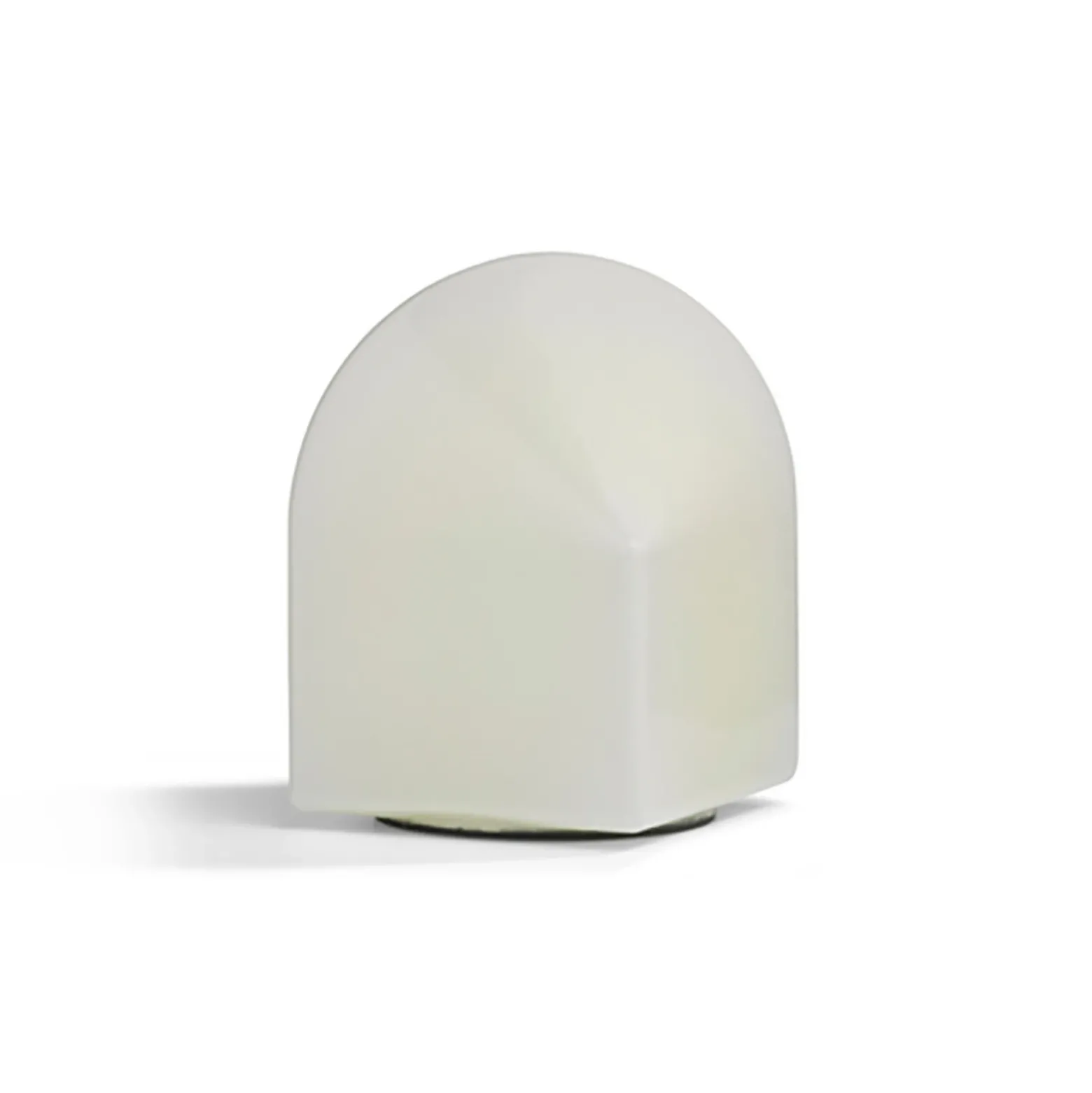 HAY Parade Lámpara de mesa LED concha blanca altura 16 cm