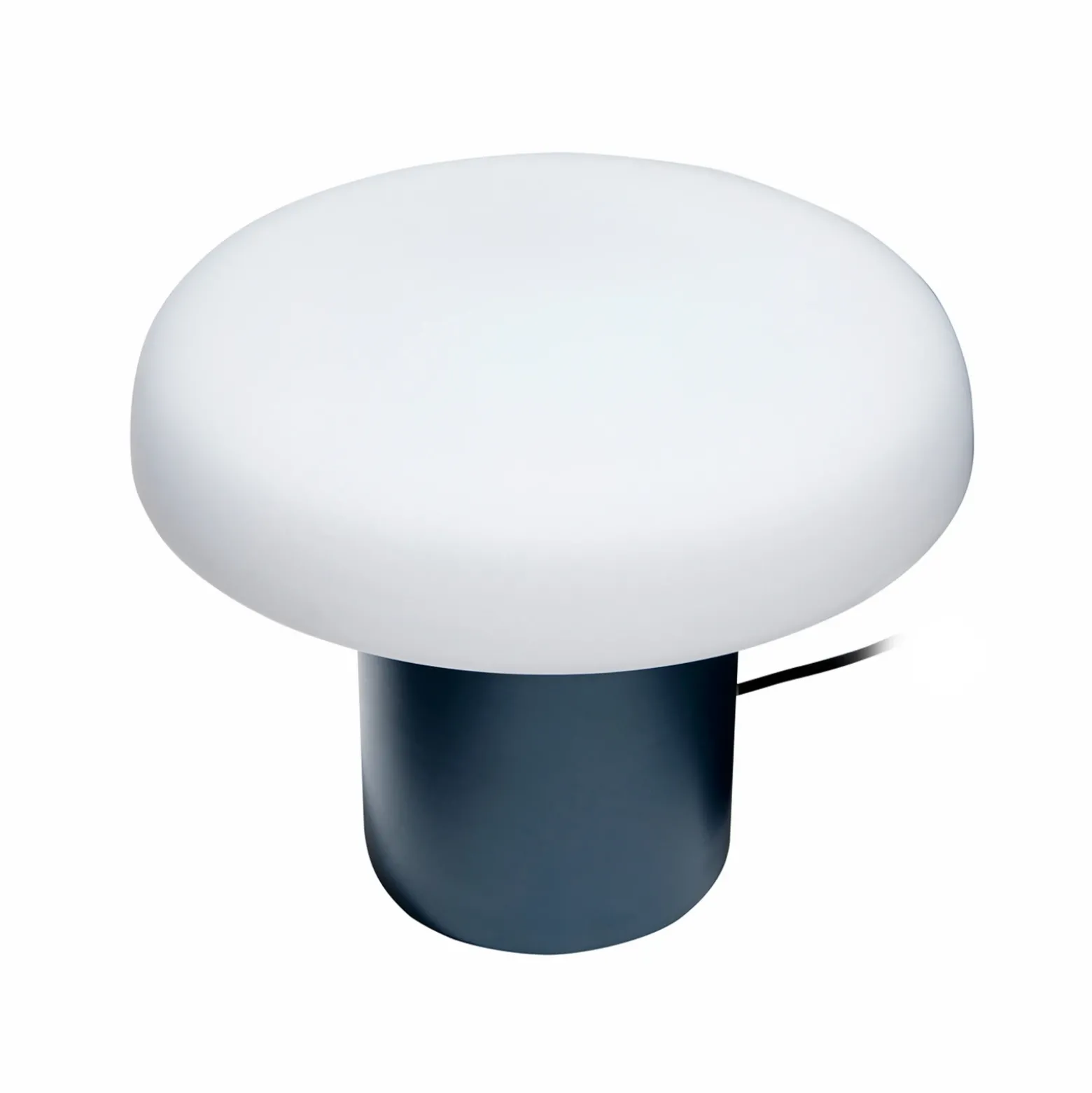 Hübsch Ateliers lámpara de mesa, azul oscuro, blanco, vidrio, hierro
