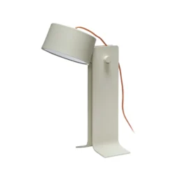 Hübsch Lámpara de mesa LED Crea, color arena, aluminio, hierro