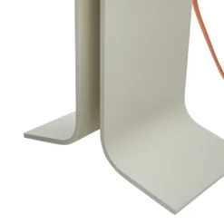 Hübsch Lámpara de mesa LED Crea, color arena, aluminio, hierro