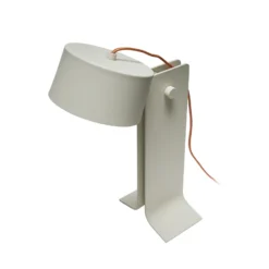 Hübsch Lámpara de mesa LED Crea, color arena, aluminio, hierro