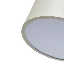 Hübsch Lámpara de mesa LED Crea, color arena, aluminio, hierro