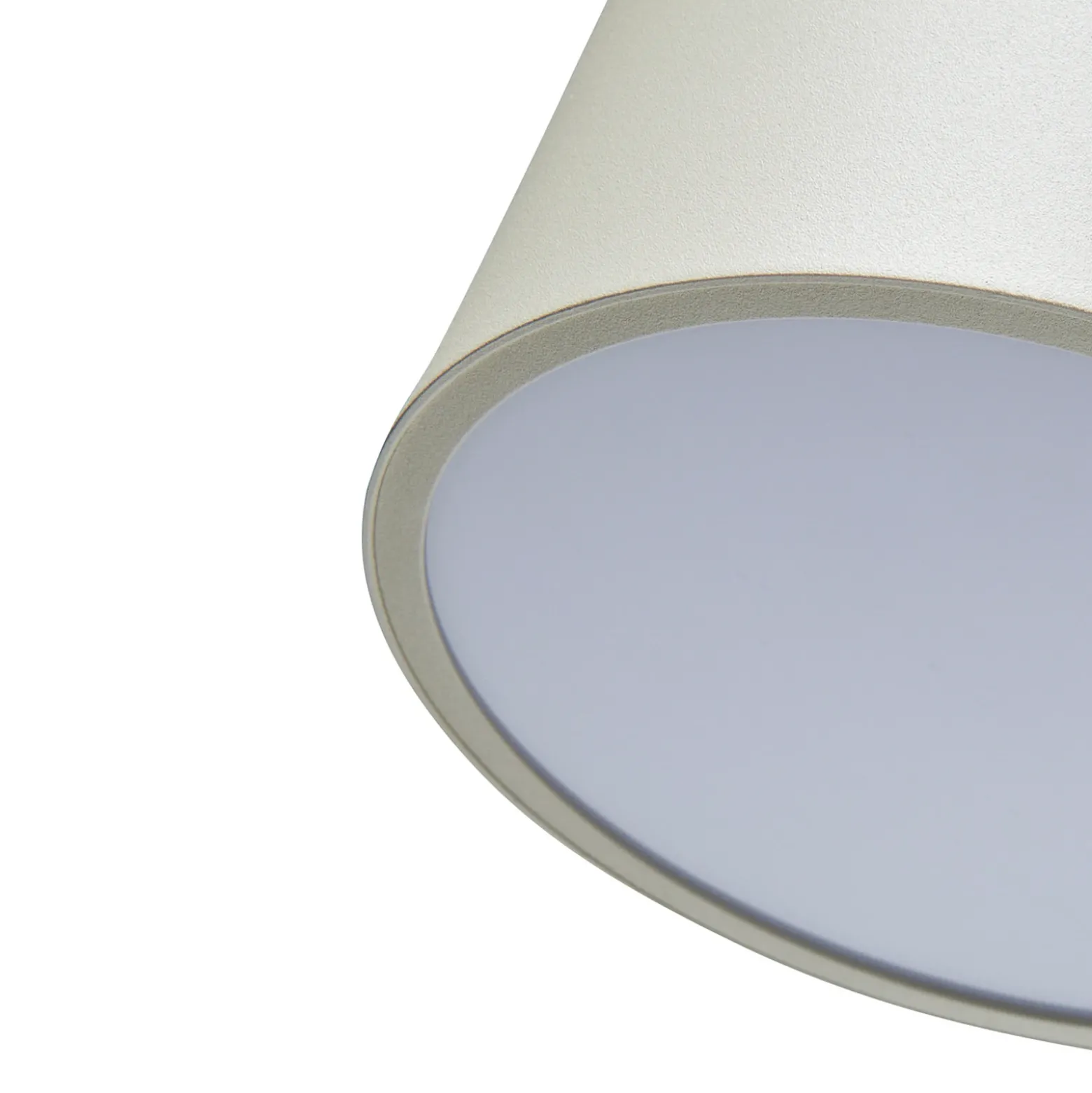 Hübsch Lámpara de mesa LED Crea, color arena, aluminio, hierro