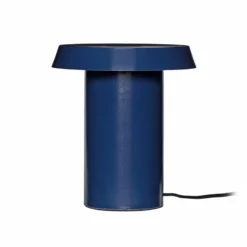Hübsch Lámpara de mesa LED Keen, azul oscuro, hierro