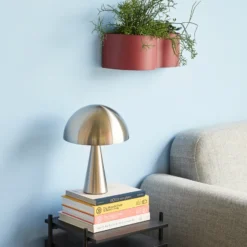 Hübsch Mush Mini lámpara de mesa, color níquel, hierro, E14