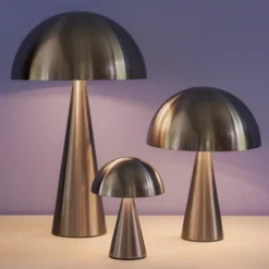 Hübsch Mush Mini lámpara de mesa, color níquel, hierro, E14