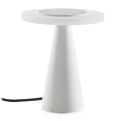 Helestra Bax lámpara de mesa, touchdimmer, blanco
