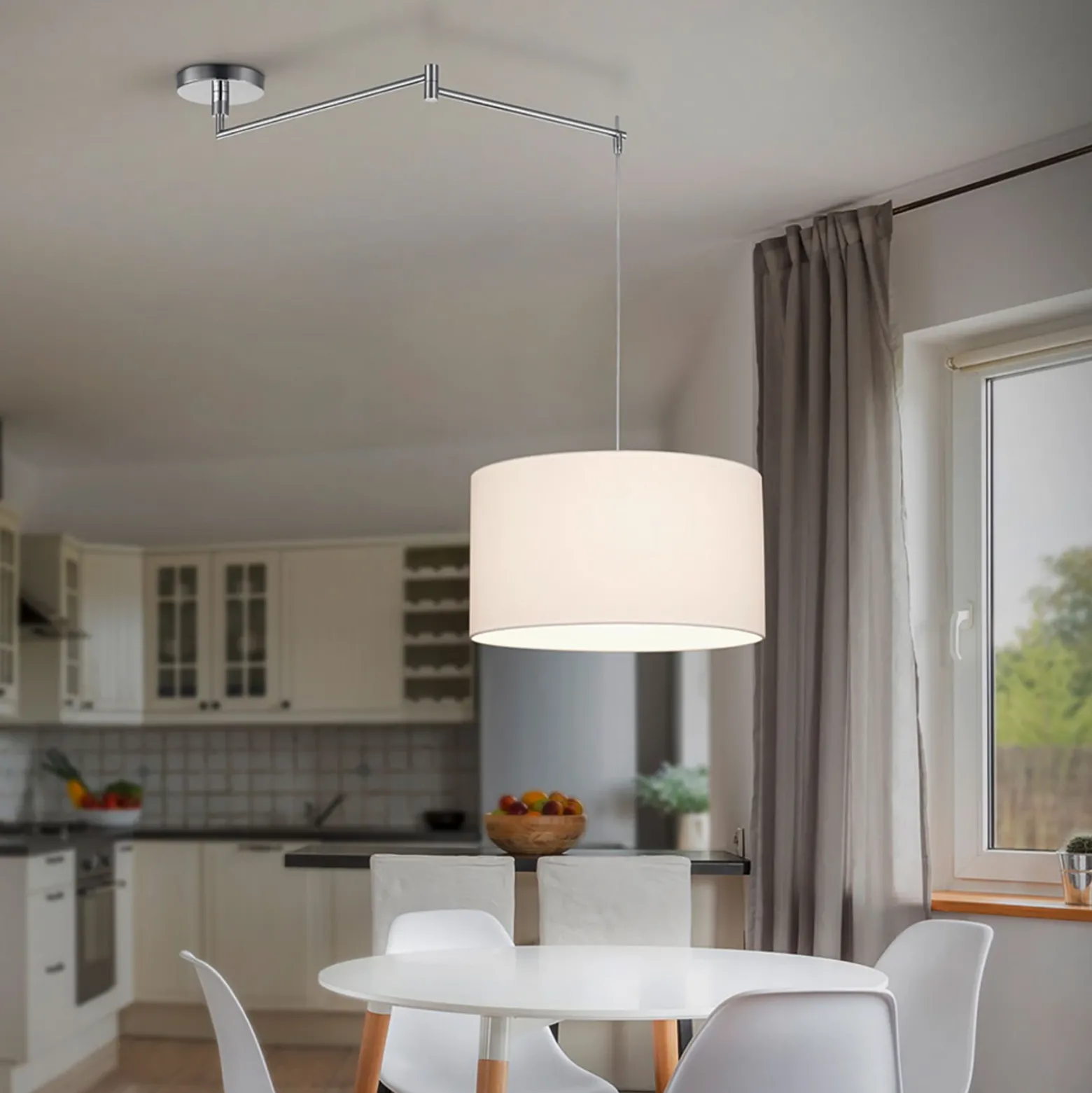 Helestra Certo colgante cilindro 1 luz blanco