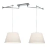 Helestra colgante Certo cónico 2 luces blanco
