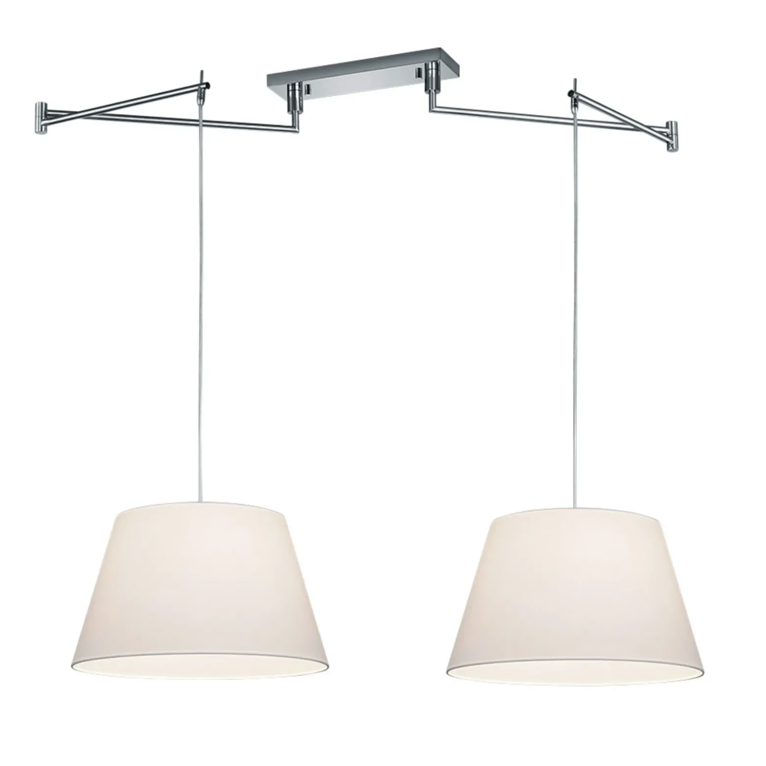 Helestra colgante Certo cónico 2 luces blanco