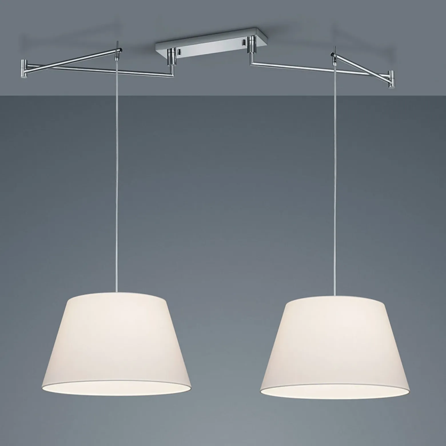 Helestra colgante Certo cónico 2 luces blanco