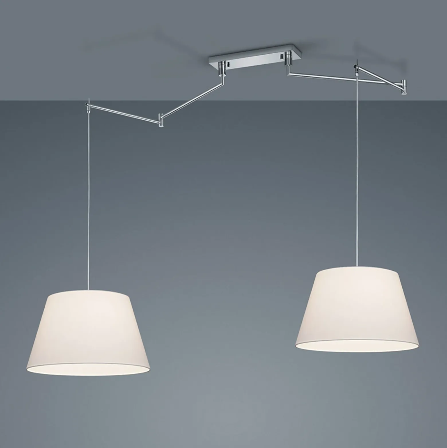 Helestra colgante Certo cónico 2 luces blanco