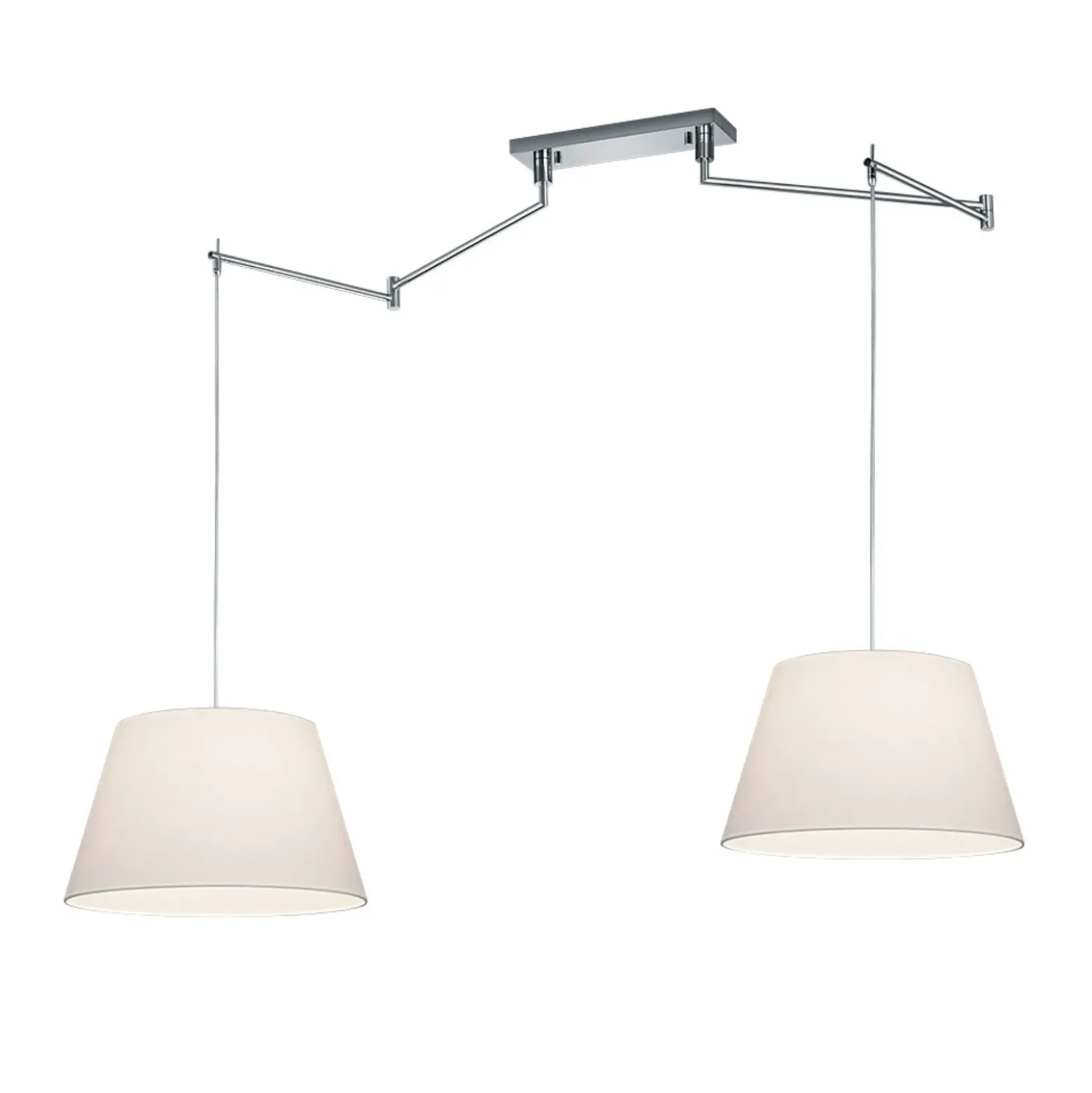 Helestra colgante Certo cónico 2 luces blanco
