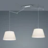 Helestra colgante Certo cónico 2 luces blanco