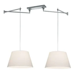 Helestra colgante Certo cónico 2 luces blanco
