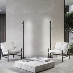 Helestra Coni lámpara pie LED 2 focos 160cm negro