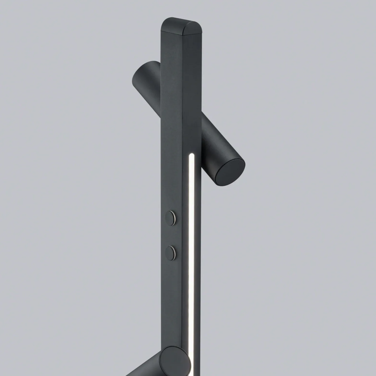Helestra Coni lámpara pie LED 2 focos 160cm negro